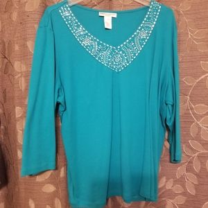 Rebecca  Malone Turquoise  top 2x with silver